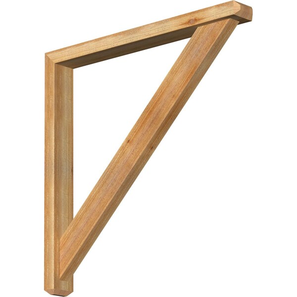 Ekena Millwork Traditional Craftsman Rough Sawn Bracket w/ Offset Brace, Western Red Cedar, 4"W x 36"D x 36"H BKT0402X36X36TRA04RWR - main